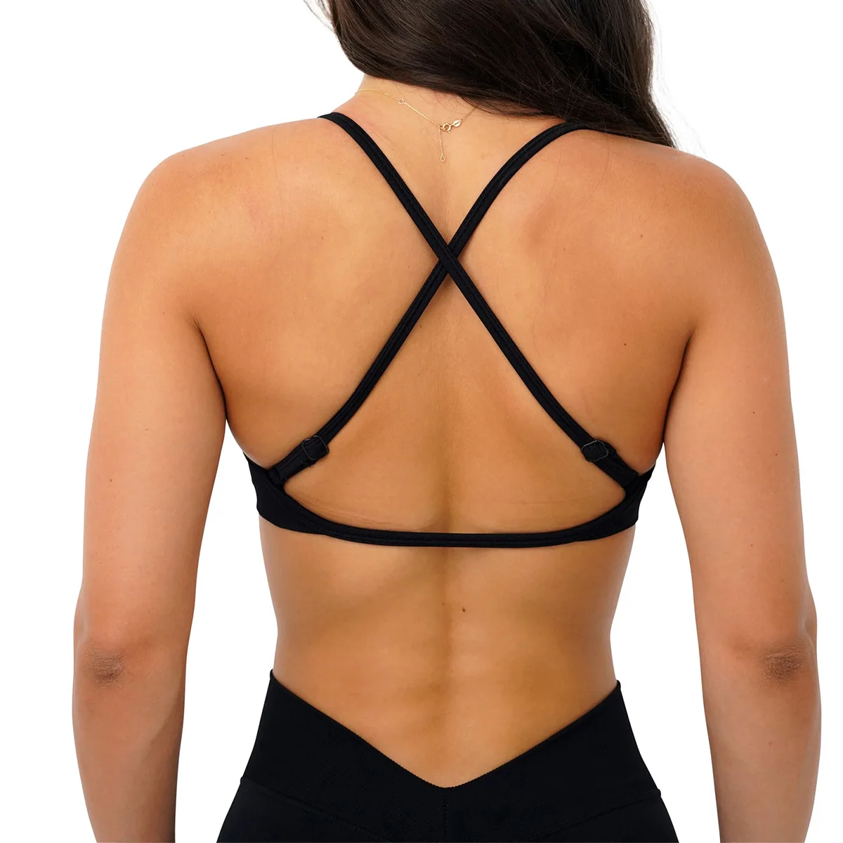 Women's Seamless Yoga Bra, 3-Way Convertible Strap Sports Bra with Removable Pads, Stretchy Luxe Fabric image 4