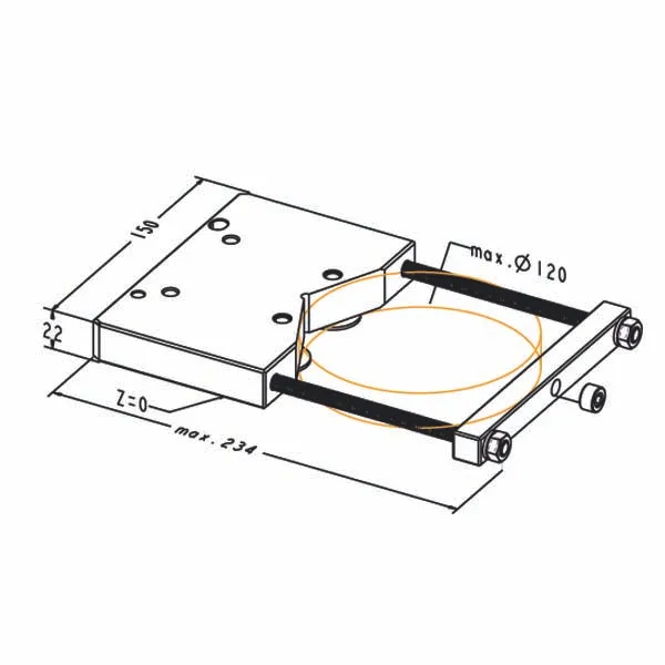 Precision Clamp Fixture ER Type Prism Holder 120mm Palletset W for Wire Edm Machine HE-P06623