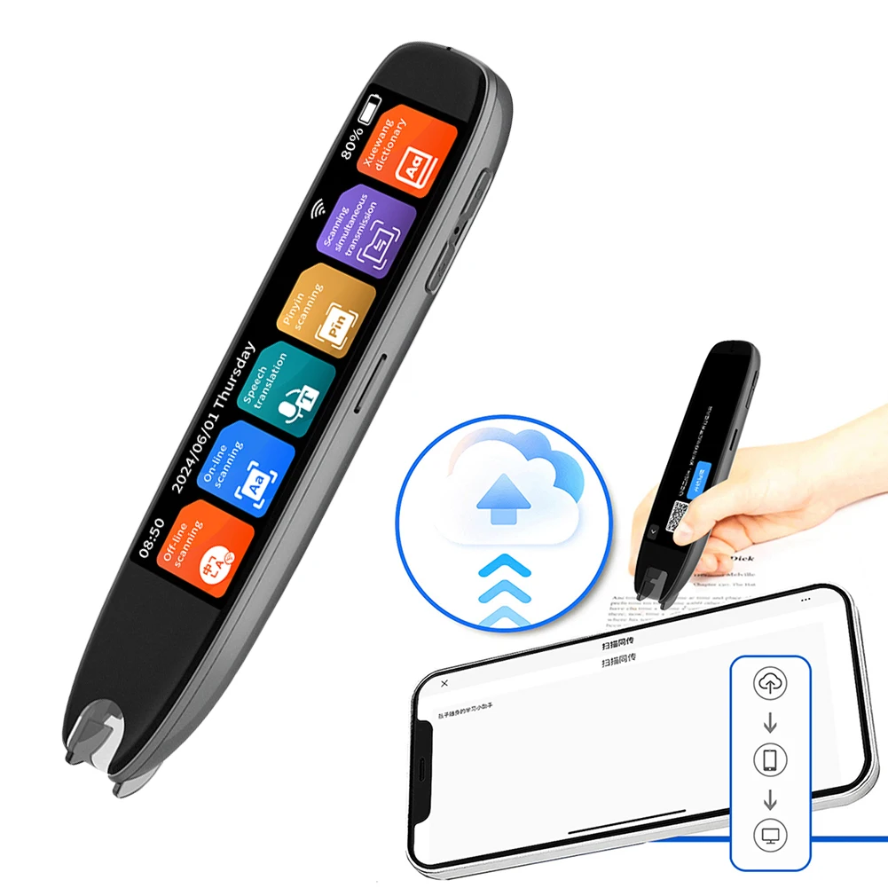 

For Android 6.0 Smart Translation Pen 142 Languages Real-Time Voice Translation Versatile Recording Pen for Meetings or Classes