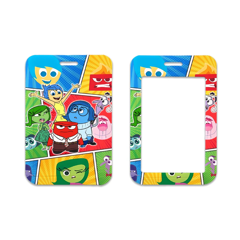 W Lastest Disney Inside Out 2 portacarte cordini porta per ragazze porta porta carte da appendere porta Badge in corda regalo