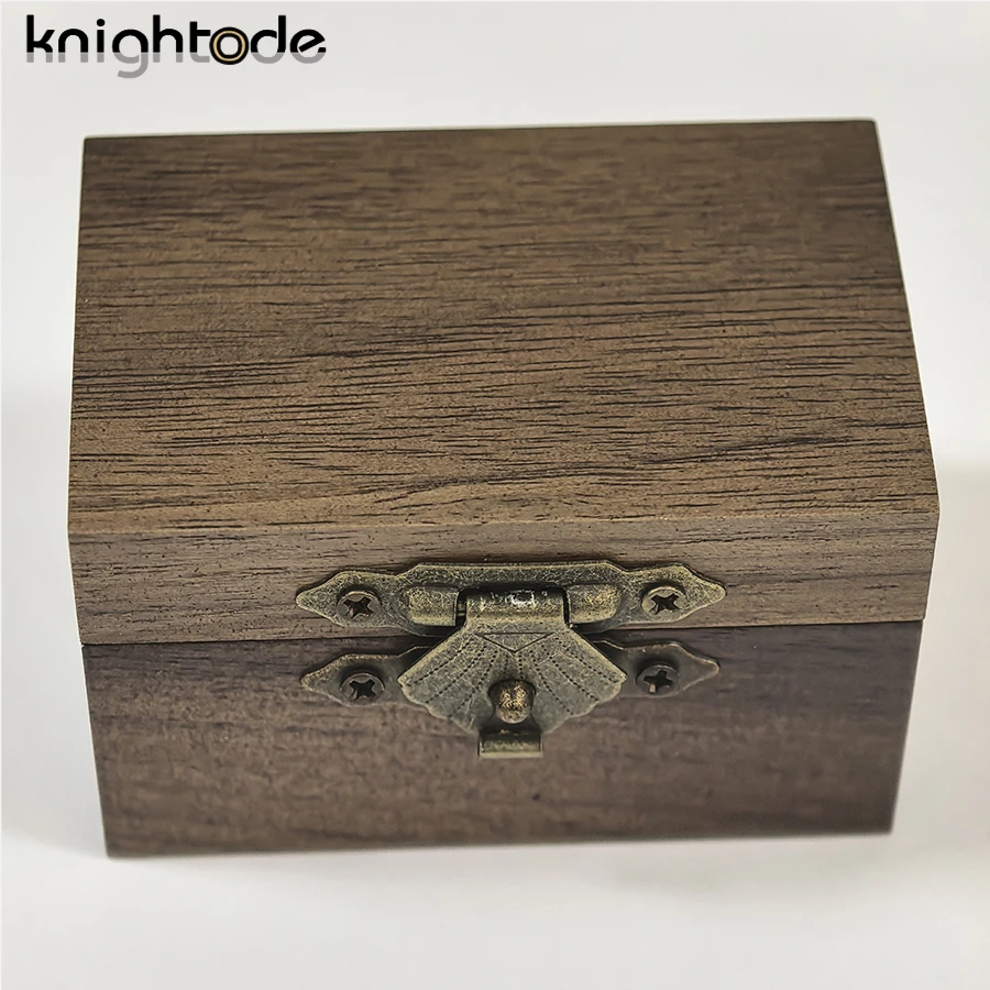 Wooden Ring Box Natural Color Jewelry Storage Case for Engagement Wedding Party Favors