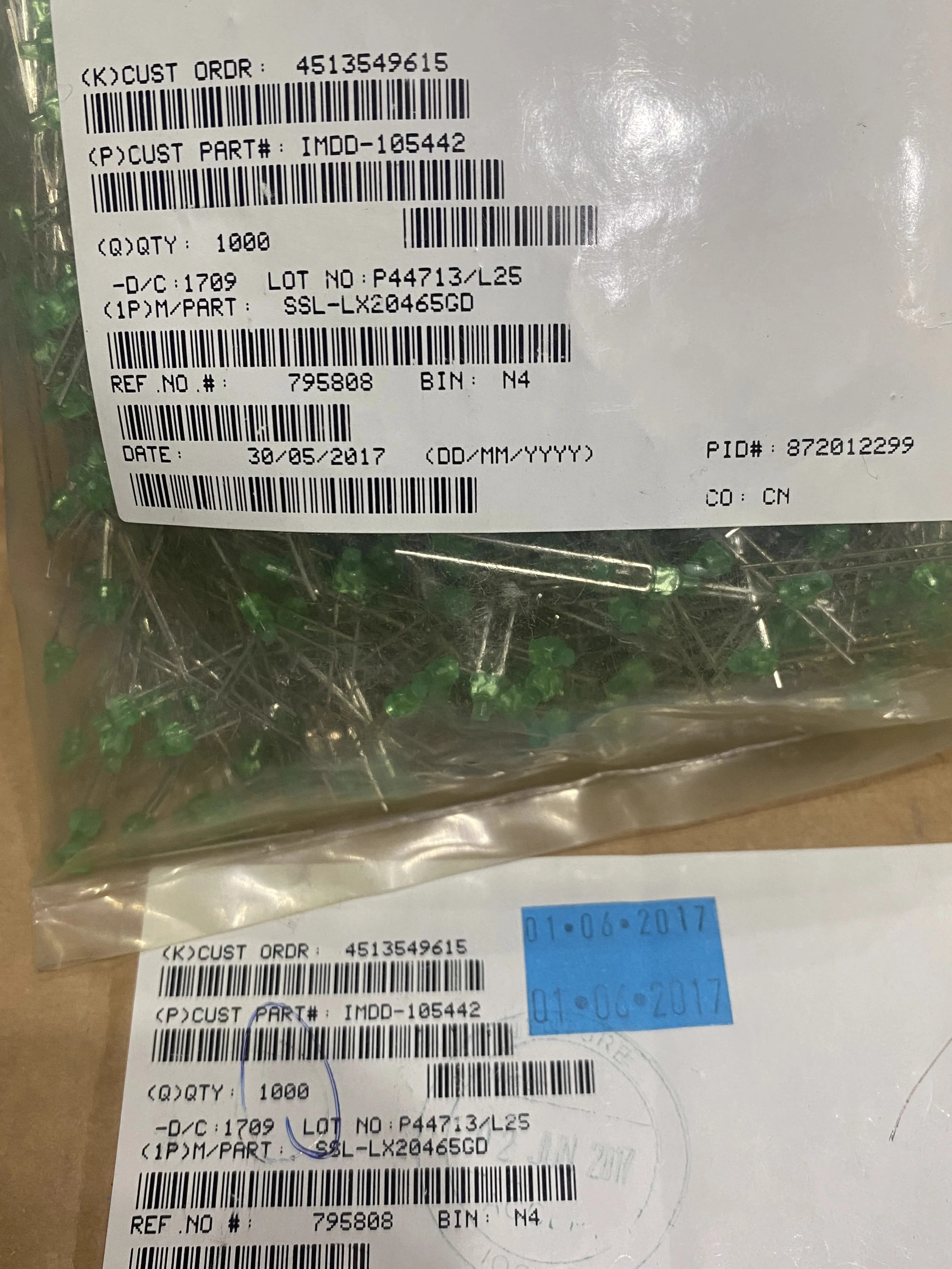 

10 шт. совершенно новые оригинальные SSL-LX20465GD зеленые 17+