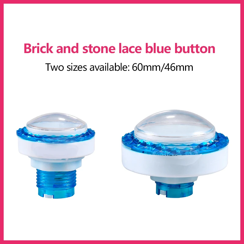 

Кнопка для игрового автомата, 60 мм, 40 мм, алмазное кружево, синяя кнопка, аксессуары для игрового автомата с монетоприемником