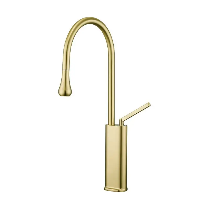 White hot and cold digital display pulling faucet kitchen vegetable basin water drop rotating bathroom hand washing