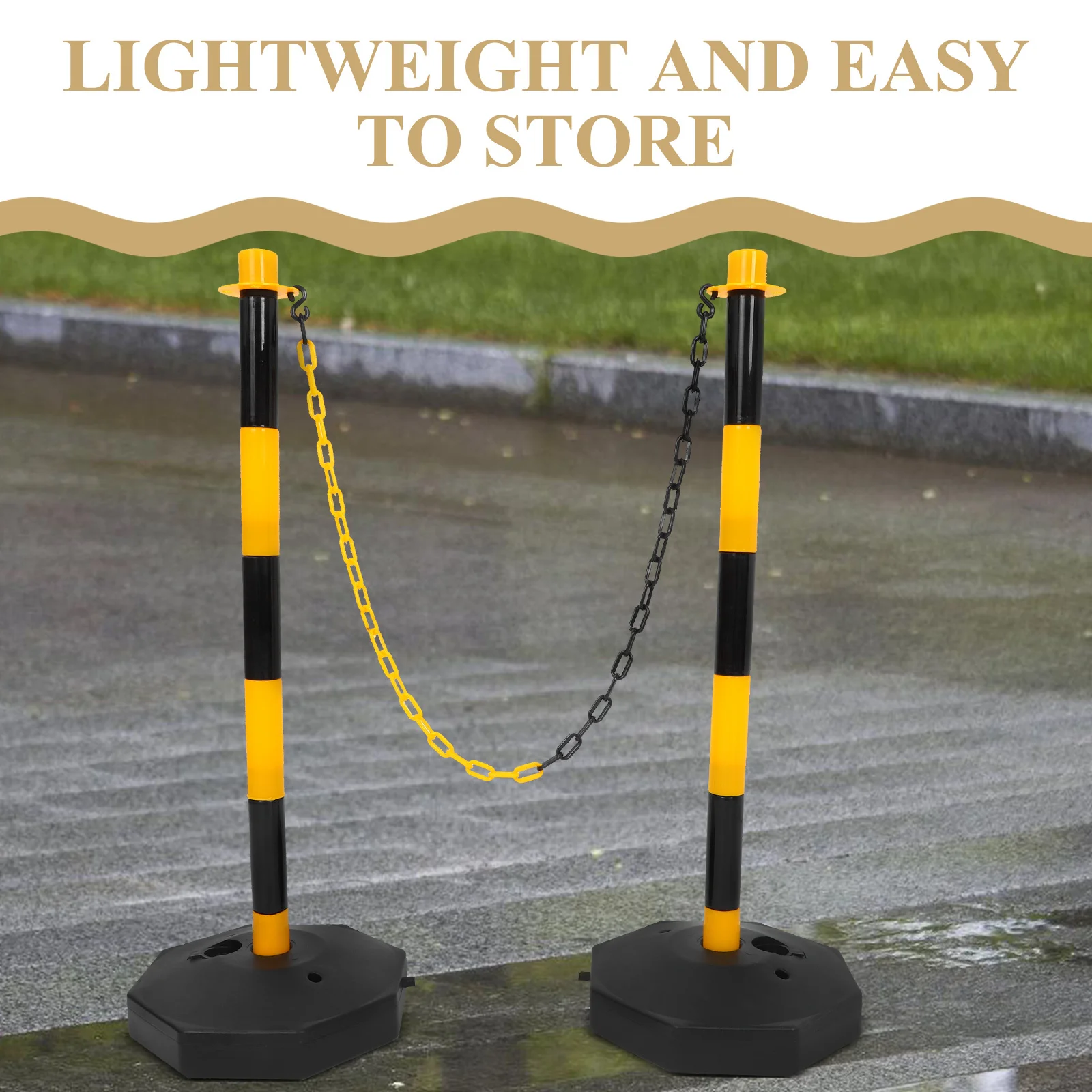 1Set الطريق آخر البلاستيك Delineator أحمر أبيض المحمولة قاعدة قابلة للتعبئة حاجز المرور موقف السيارات البناء