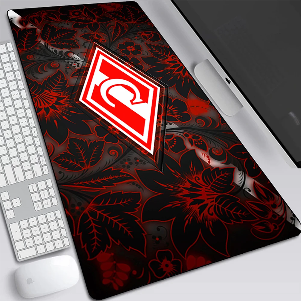 Spartak-alfombrilla grande para ratón para juegos, alfombrilla para ratón de ordenador portátil, alfombrilla para teclado, alfombrilla de escritorio, alfombrilla para ratón de jugador XXL, alfombrilla de silicona para oficina