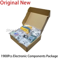 1900 pcs Mega Electronic Component Kit including Assortment + Capacitors + Resistors + LED + Transistors + DC Jacks + PCB +opamp