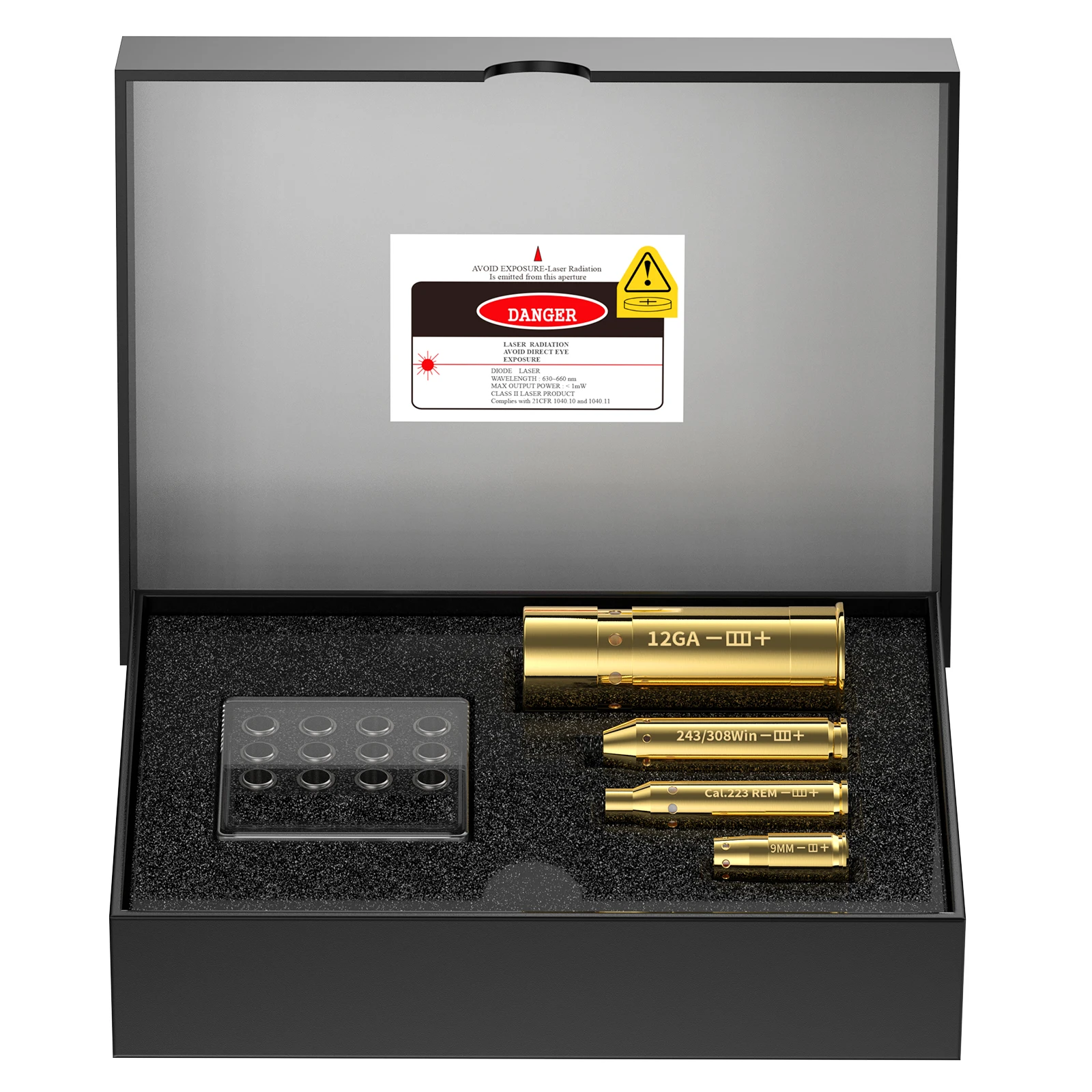 Dry-fire laser calibrator set with plug-and-play design for quick installation, calibration, and training.