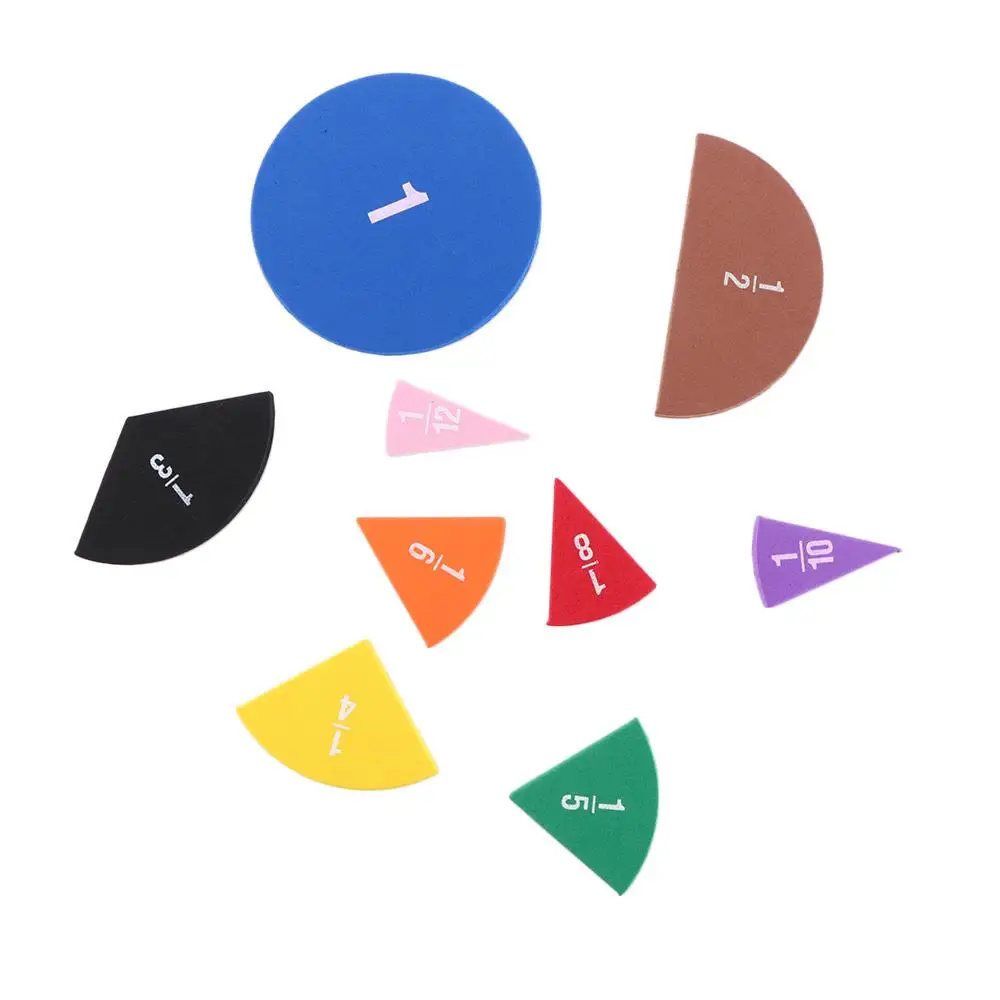 Shaped Math Toy Learning Tool Fraction Instrument Demonstrator Fraction Educational Math Teaching Toy Montessori Educational