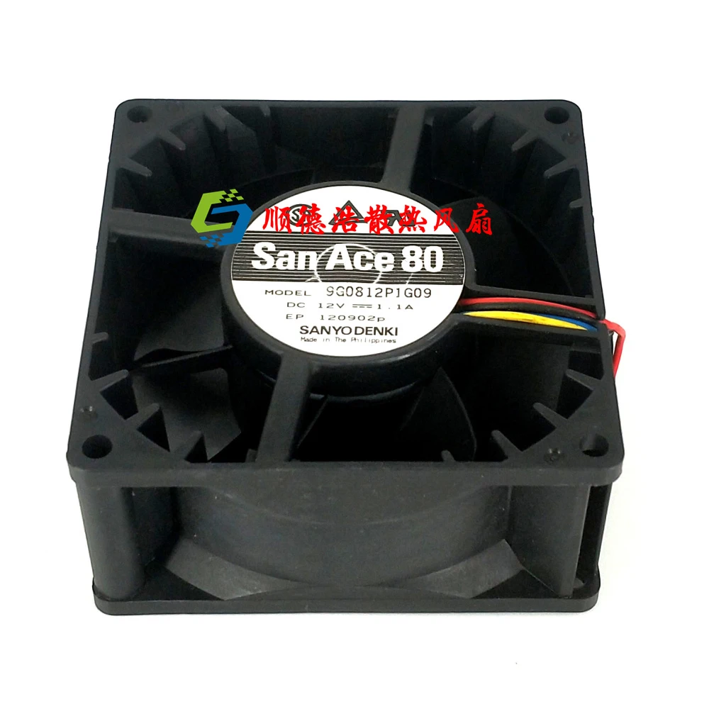 

9G0812P1G09 DC 12V 1.1A 80x80x38mm Server Square fan