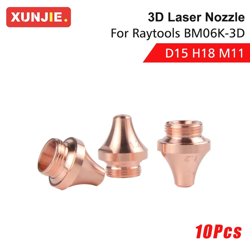 

10Pcs/Lot Raytools 3D Laser Nozzle Single Layer/Double Layer Dia.15mm H18 M11 Caliber 1.0-4.0mm For Raytools BM06K-3D F200 Head