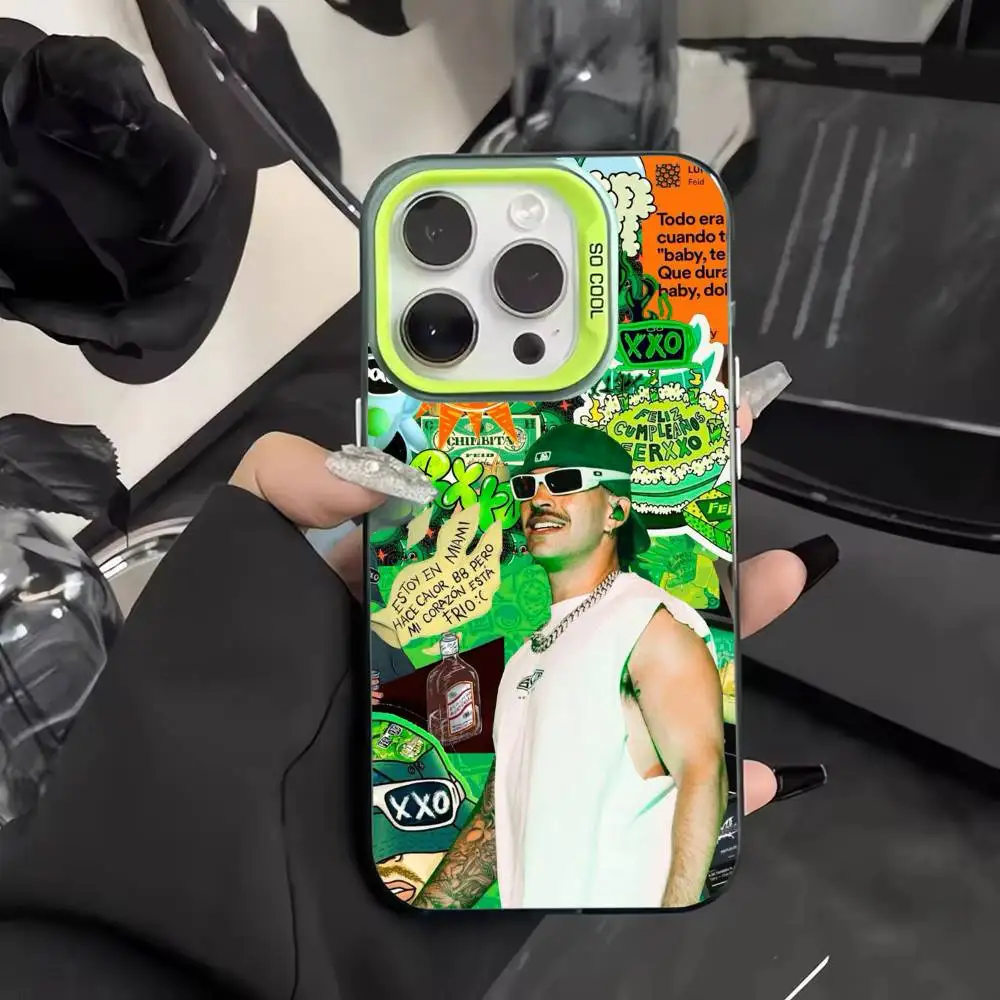 حافظة هاتف Feid Ferxxo SIXDO لهاتف iPhone 16,15,14,13,12,11,Mini,Pro,MAX غطاء مقاوم للصدمات باللون الأخضر غير اللامع