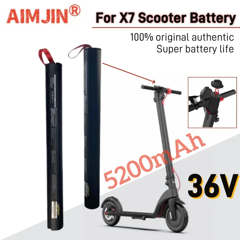 

36V 5200mAH X7 Scooter Replace Rechargeable Lithium Battery Pack 187Wh , HX Scooter Battery Accessories