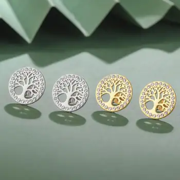 Orecchini Dreamtimes Albero della Vita per Donna Orecchini a perno in Acciaio Inox con Zircone Trasparente Orecchini con Albero Genealogico Gioielli di Lusso con Ciondolo 10 best sales orecchini ad albero - №6
