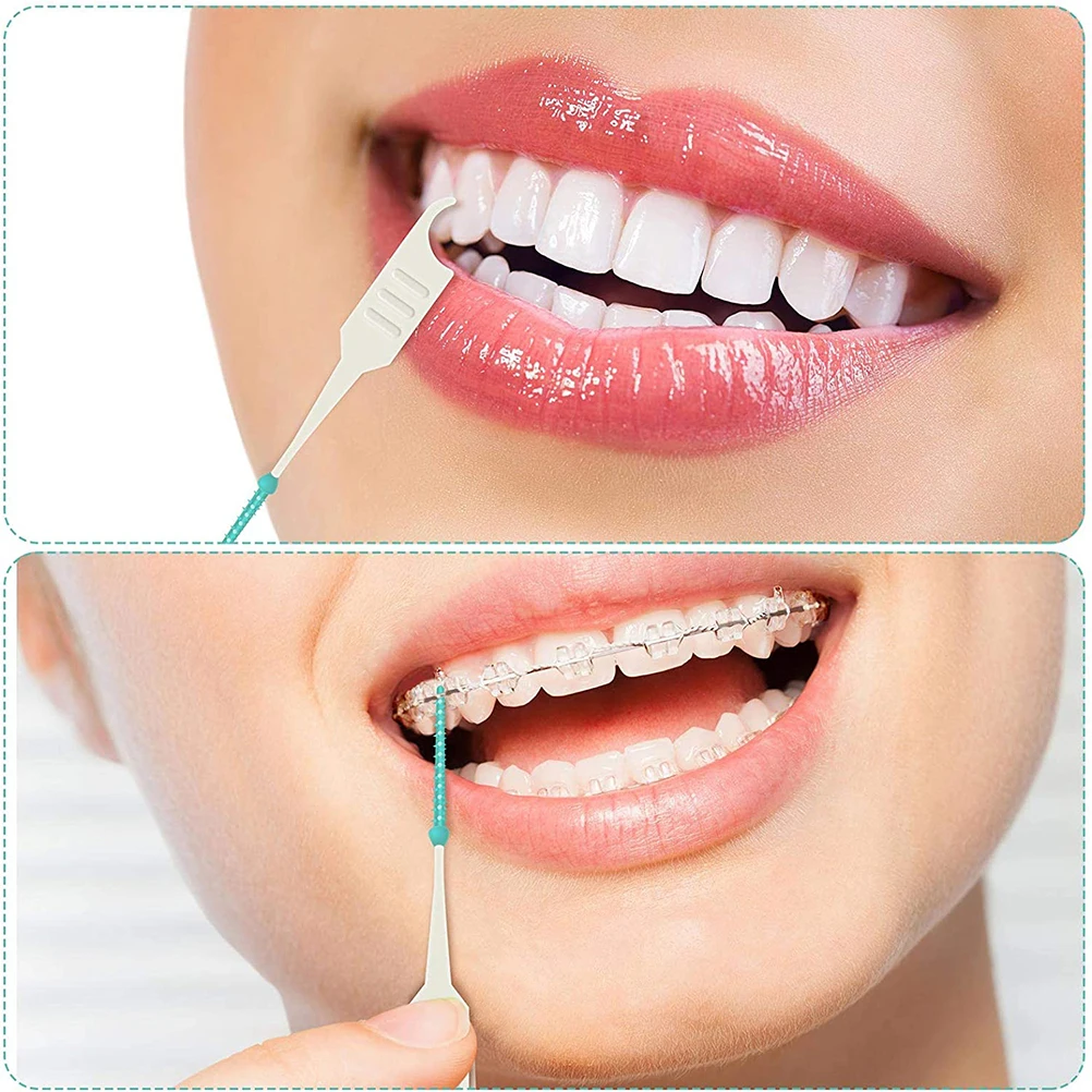 

200 Pcs Interdental Brush Soft Supple Braces Cleaning Toothpicks Food Grade Plastic Disposable Teeth Cleaner Residue Clearing