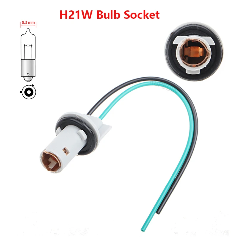 Image of 2x Auto-Lichtfassungen für VW Golf 7 Buick H21W BAY9S Lampenfassung Stecker Kabelbaum Zubehör