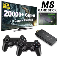 M8 Video Game Console Built-in 20000 Games Wireless Controller TV Game Stick 4K HD Retro Mini Handheld Game Player