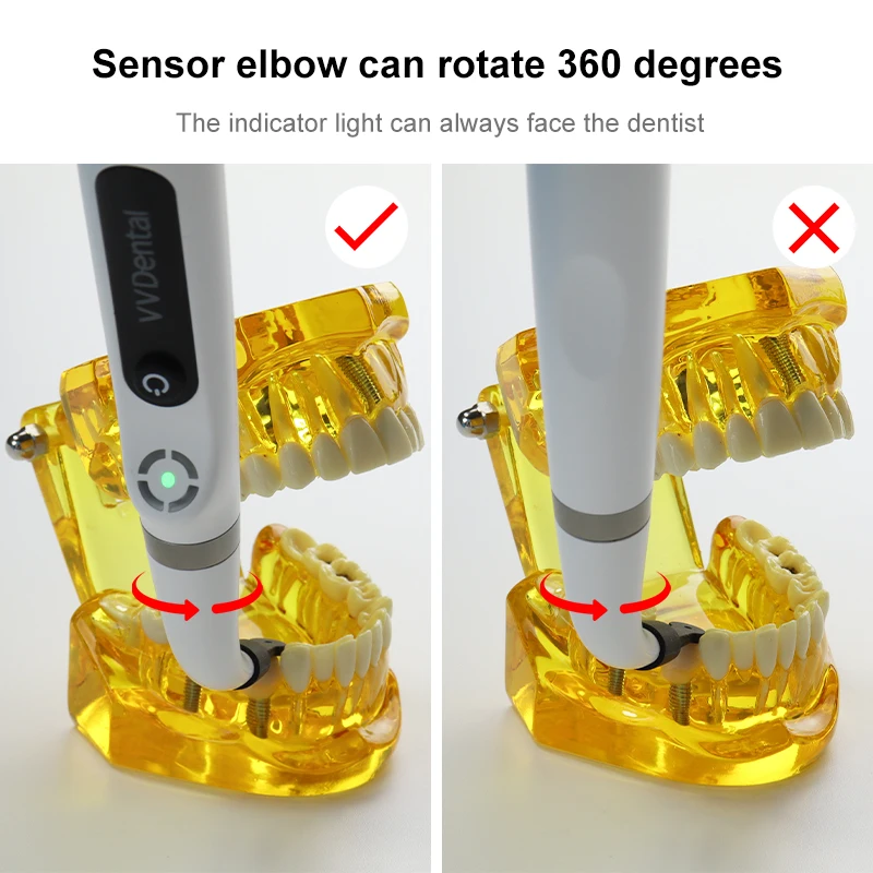 VVDental Dental Implant Locator Detector 3‑in‑1 360° Rotatable Cross‑Scanning Spot Screw 4Pcs Portable Sensor Implant Positionin