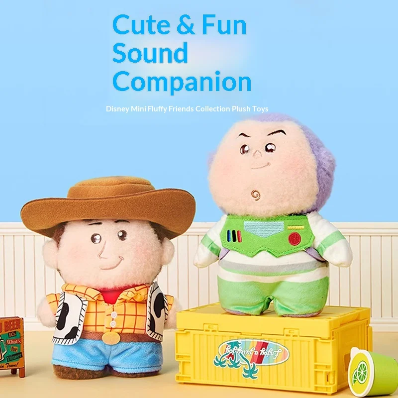 

MINISO Disney Toy Story Fluffy Friends Plush Set Buzz Lightyear and Woody Stuffed Doll Soft Cute Action Figure Gift