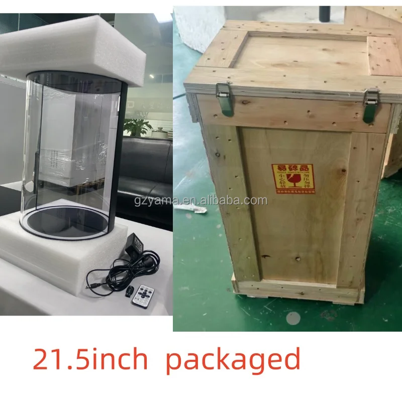 TFL 3d Hologram 21.5 inci Kotak Hologram Layar Holografik Bulat