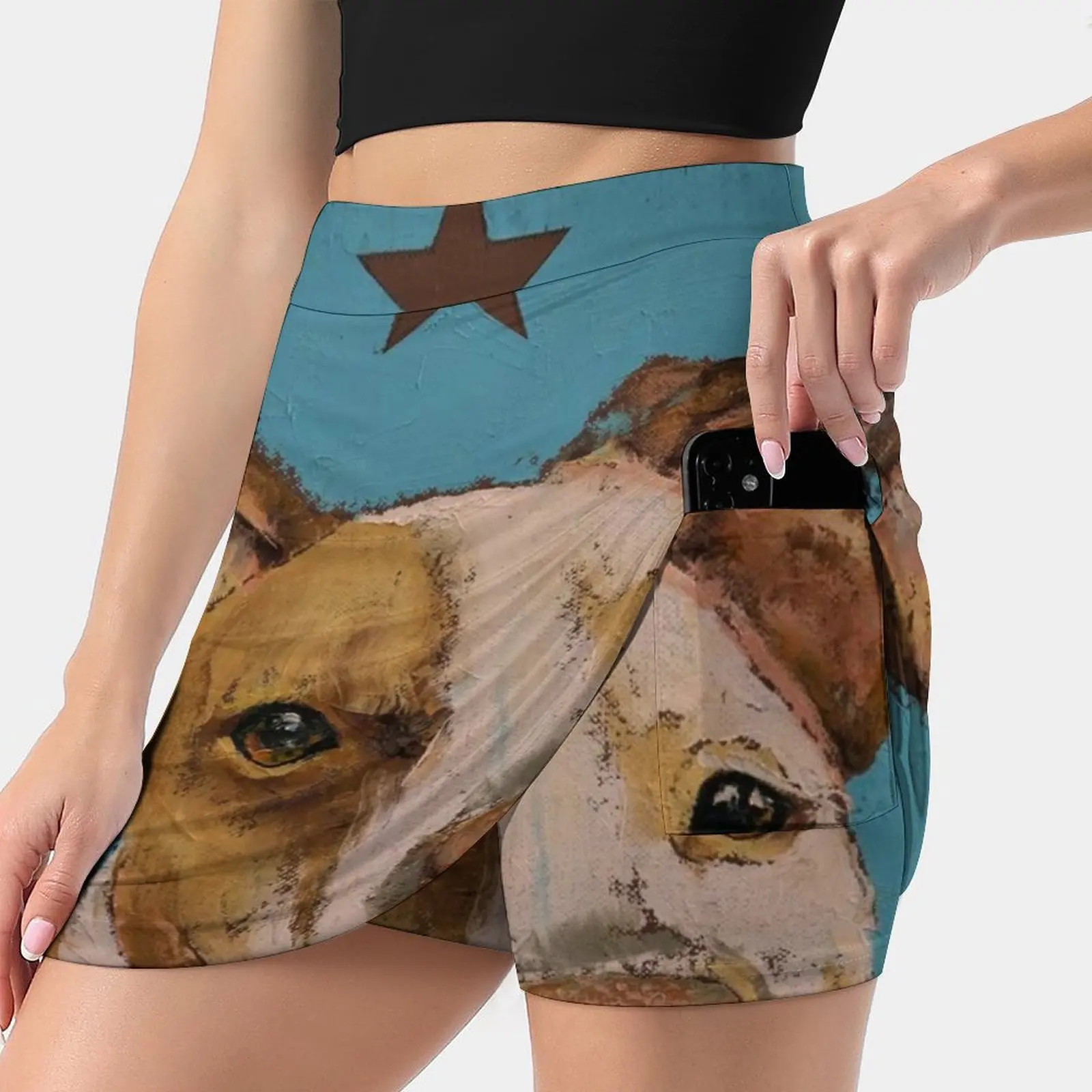 American Pit Bull Women's skirt With Pocket Vintage Skirt Printing A Line Skirts Summer Clothes Dog Dogs Pit Bull Pitbull