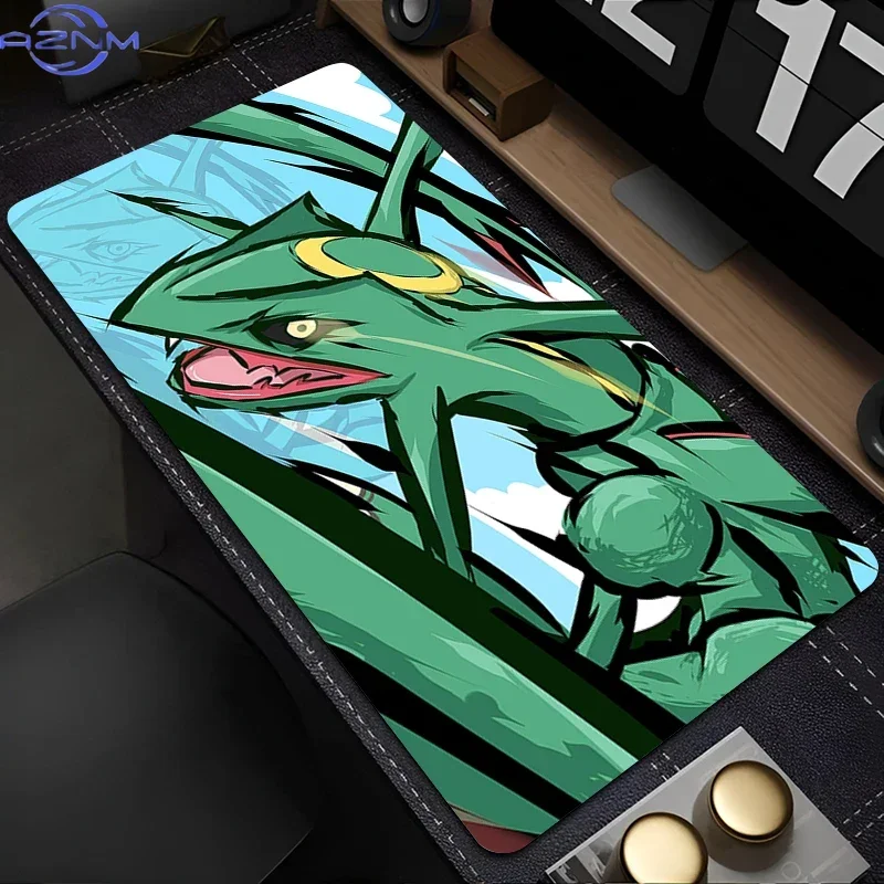 Anime Blue Gyarados Water Splash Large Mousepad, Rubber Non Slip Extended Gaming Desk Mat, Cartoon Table Pad for Laptop Office D