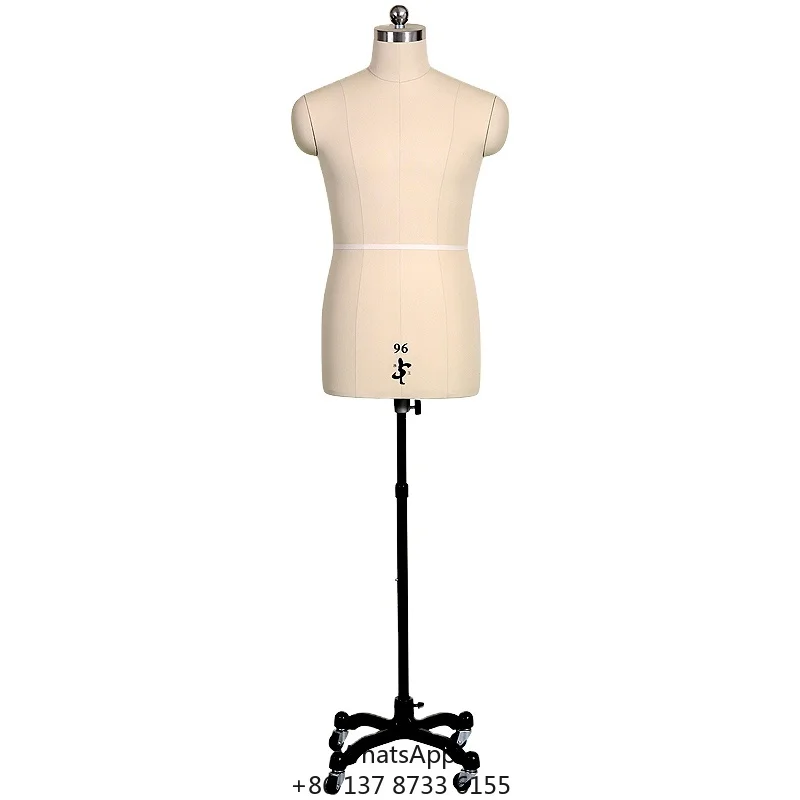 

Standard Size Adjustable Height Male Half Body Dress Form Mannequin For Clothing Man Dummy For Sale