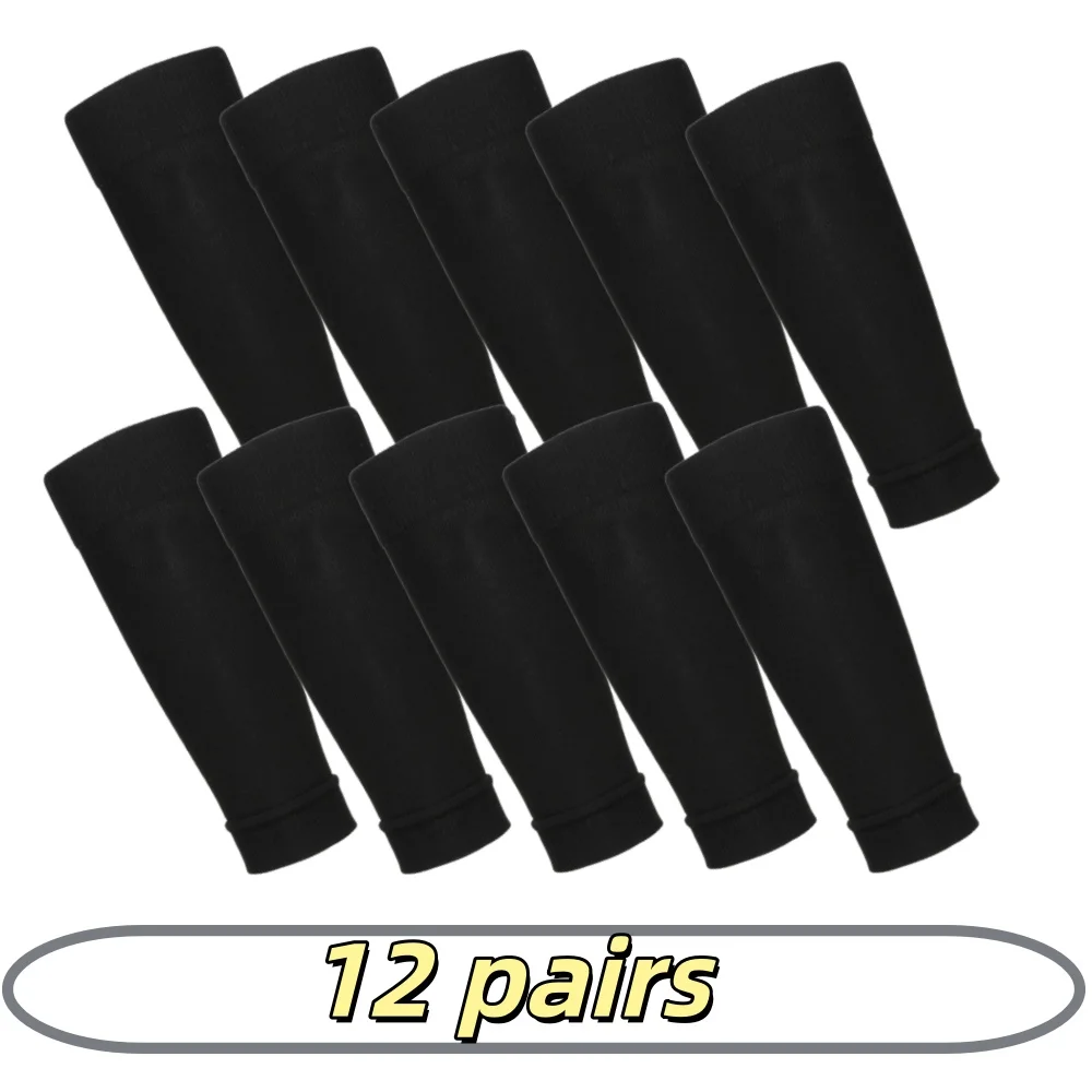 

12 пар/лот футбольные носки для защиты икр, футбольные защитные длинные футбольные носки, защита ног, фиксированные носки, уличные носки для защиты икр