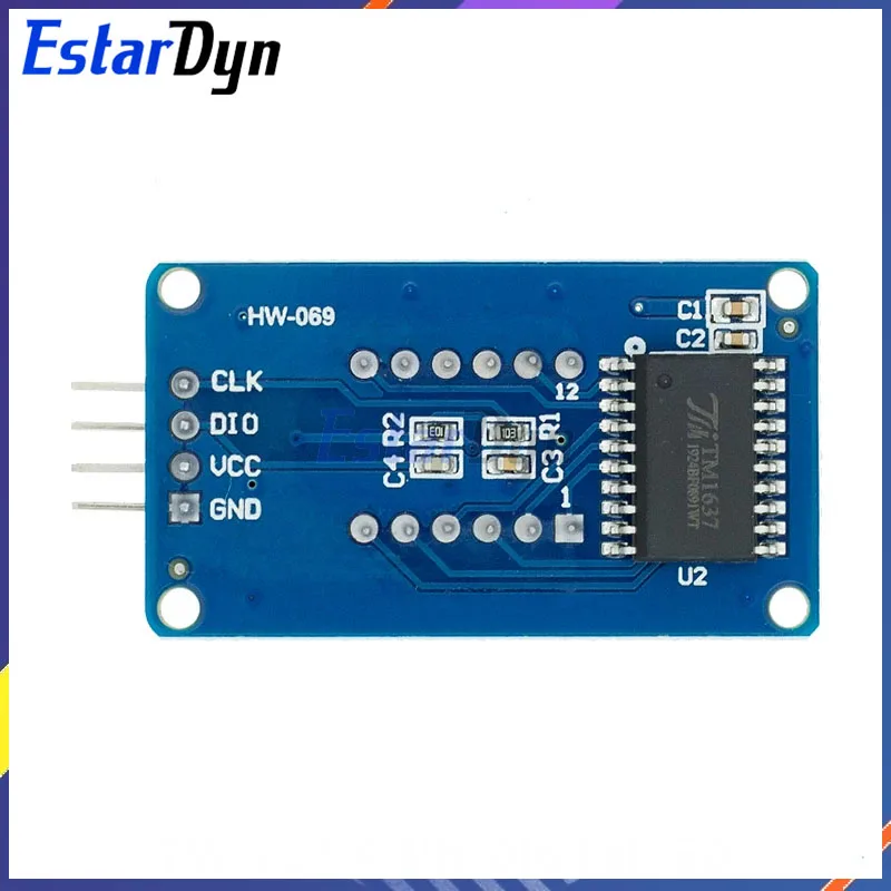 Estardyn Tm1637 4 Bits Digitaal Led Display Voor Arduino 7 Segment 0.36Inch Klok Rode Anode Buis Vier Seriële Driver Board Pack