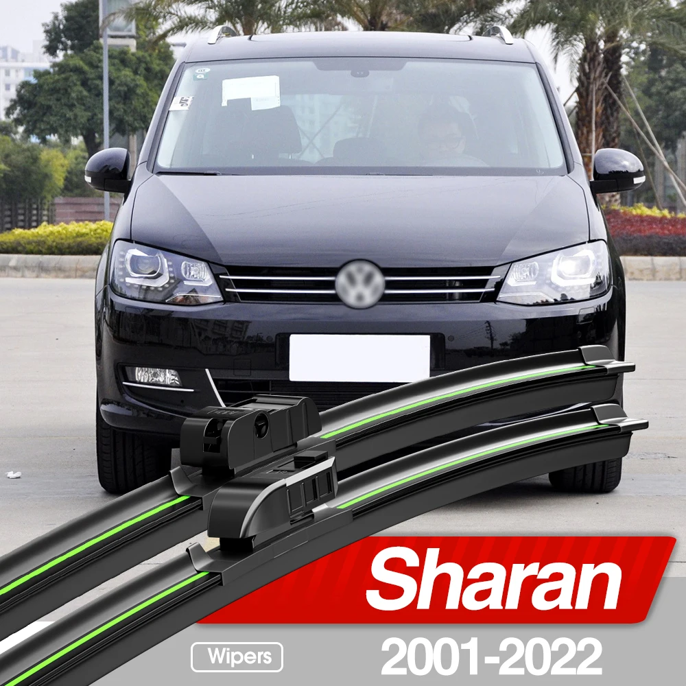 For VW Sharan 7M 7N 2001-2022 Front Windshield Wiper Blades 2pcs Windscreen Window Accessories 2002 2006 2007 2010 2015 2020