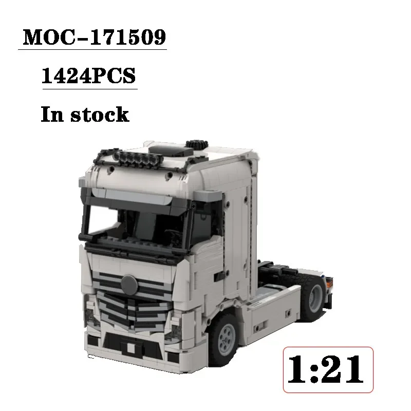 

Building Block MOC-171509 Semi-trailer Truck Front Model 1424PCS Children and Boys Puzzle Education Birthday Christmas Gift