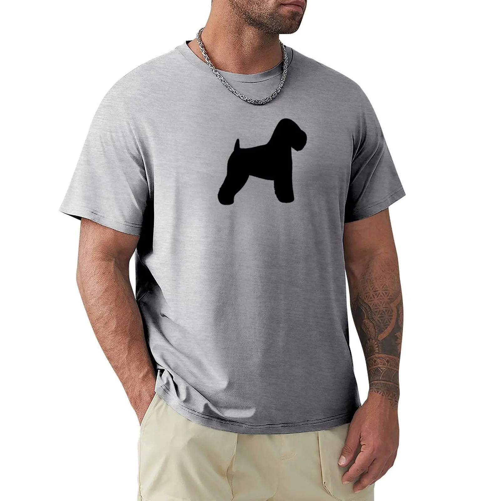 Soft Coated Wheaten Terrier Silhouette(s) T-Shirt anime new edition mens white t shirts