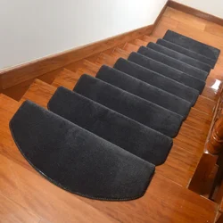 Solid color Stair Tread Carpet Mats Self Adhesive Stair Mat Stairs Rug Anti-Skid Step Rugs Safety Mute Floor Mats for Home Decor