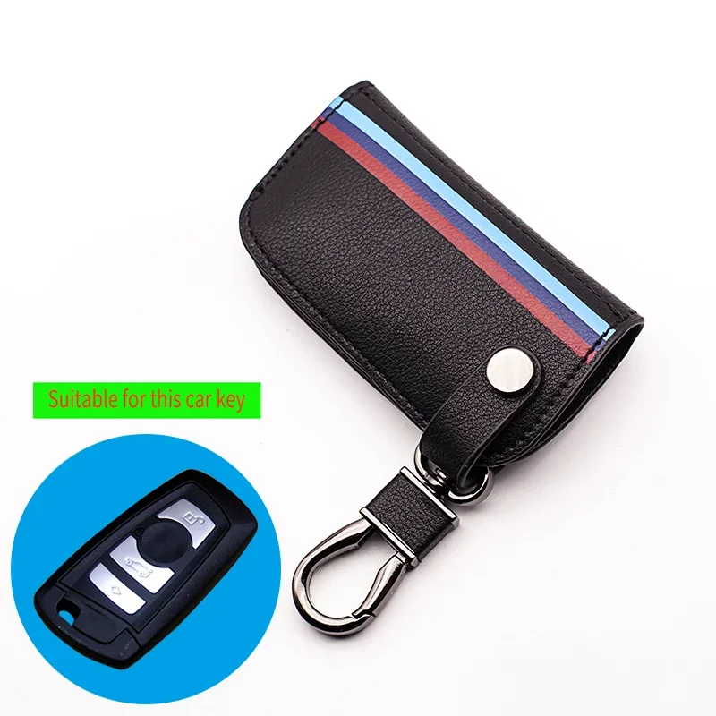 Top layer leather Genuine Leather car key cover for BMW X1 X3 X5 X6 E46 E90 F10 F30 Car Key Holder keys car keys accessories