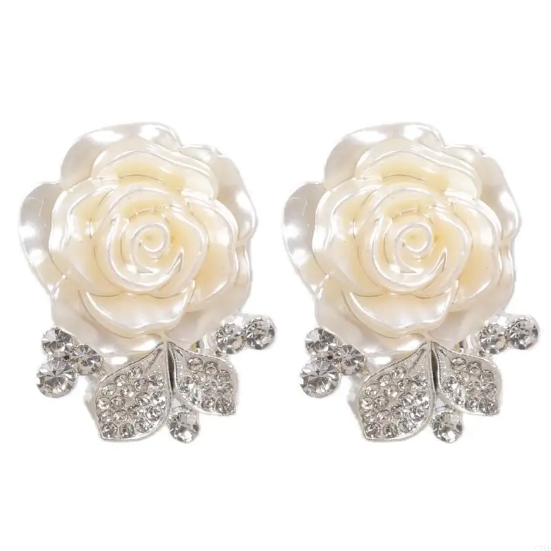  Pack of 2 Floral Design Button Covers for Dress Shirts Unisex Wear Accessories