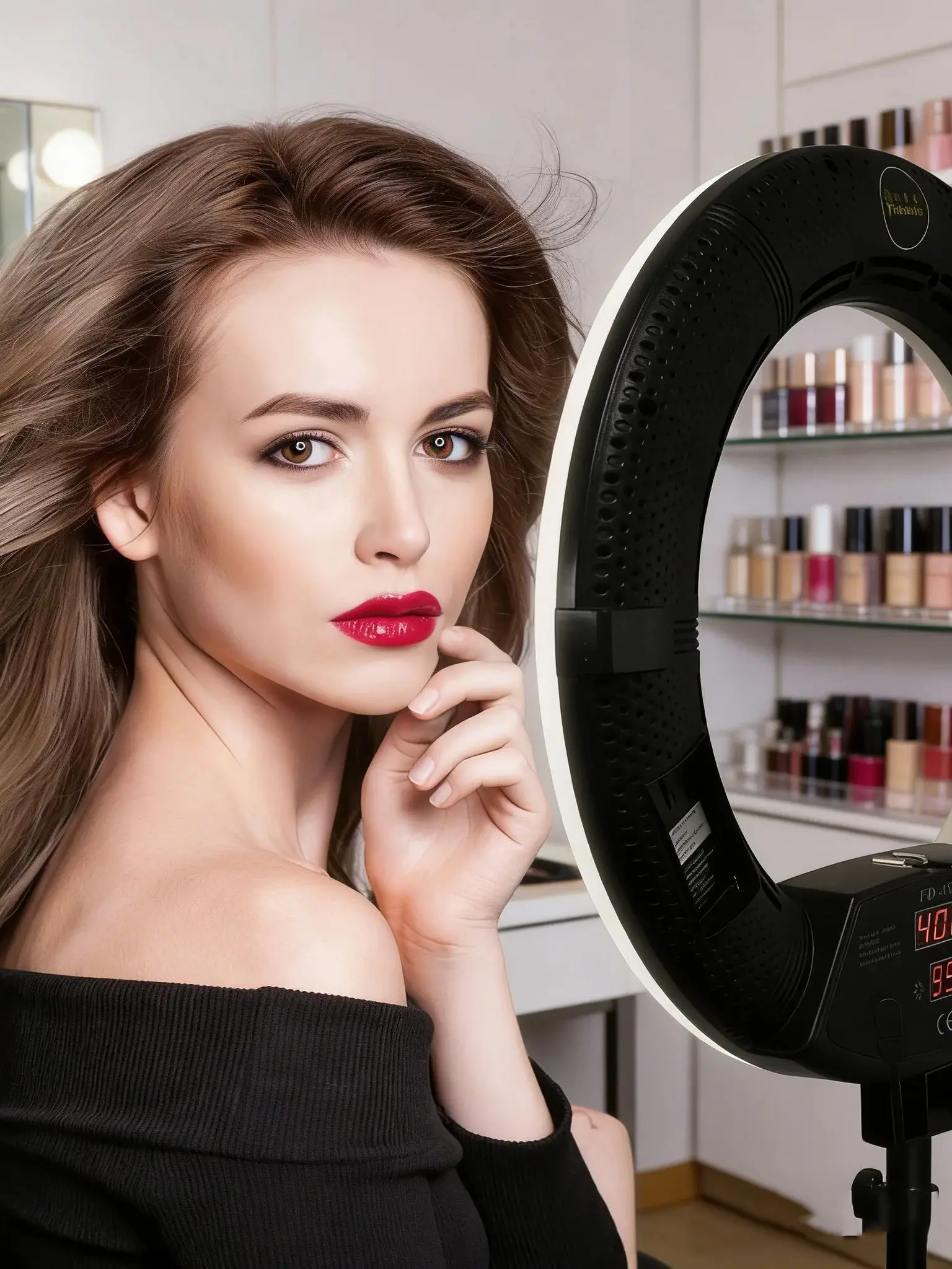 Yidoblo FD-480II LED Ringlamp Set Bi-color 96w Selfie Licht Videoringlamp met Lichtstatief Tas Led Make-up Ringlamp CRI95+ - afbeelding 2