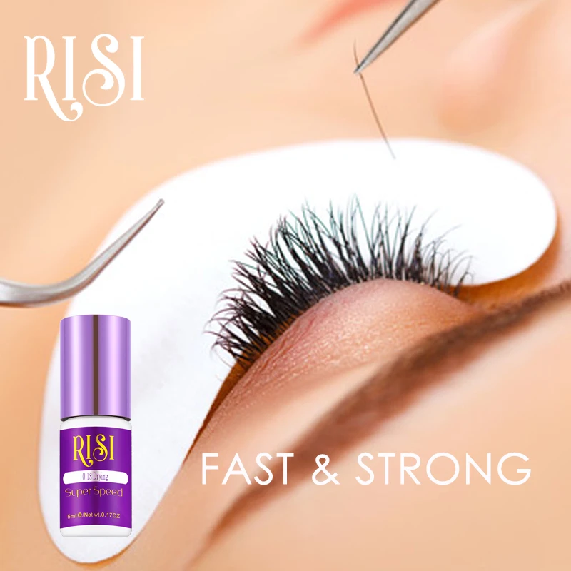 Gratis Risi Korea Lage Dampen Wimperlijm Waterdichte Lijm Wimpers 0.1S Droge Sterke Wimperlijm 8 Weken Snelle Droge Wimperverlengingslijm