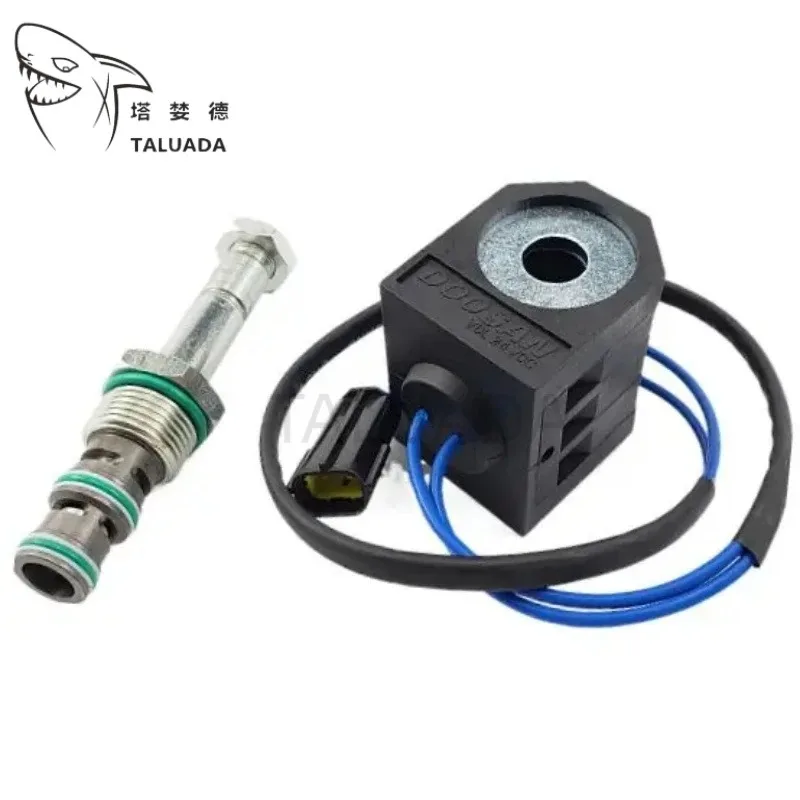 Solenoid Valve For Doosan Daewoo DH DX150 DX215 DX225 DH200 Solenoid Valve Coil DX55 DX300-5/7/9 Safety lock Solenoid Valve Code