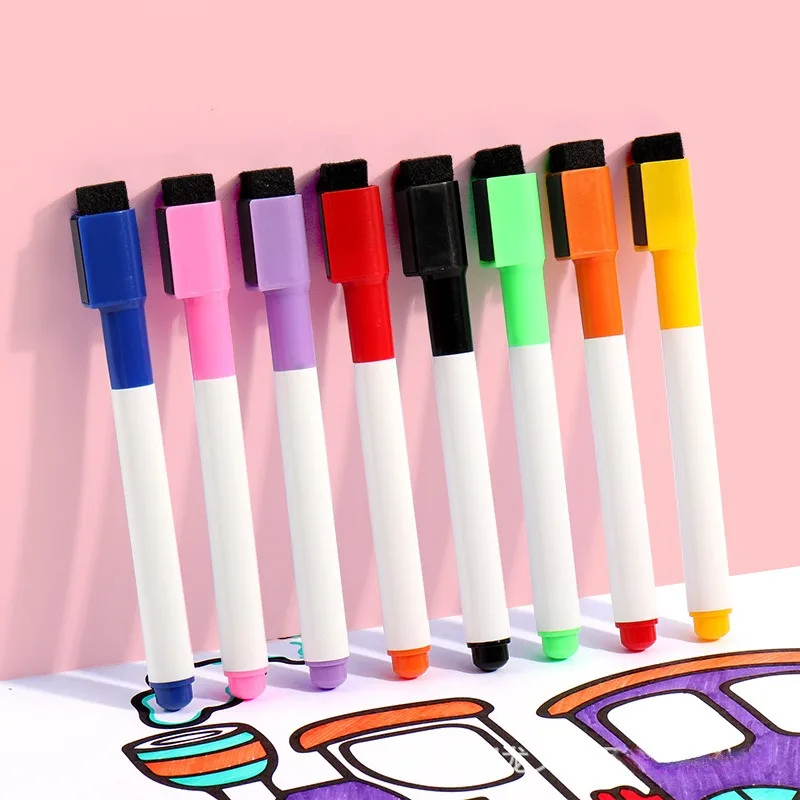 8 Colors/Set Erasable Whiteboard Marker Pen Blackboard Marker Chalk Glass Ceramics Office School Art Marker Stationery