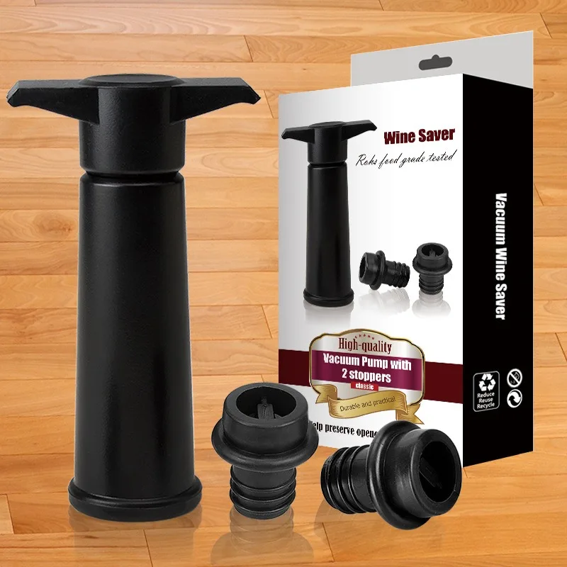 

Red wine silicone stopper one pump and two vacuum wine stopper red sealing set bottle