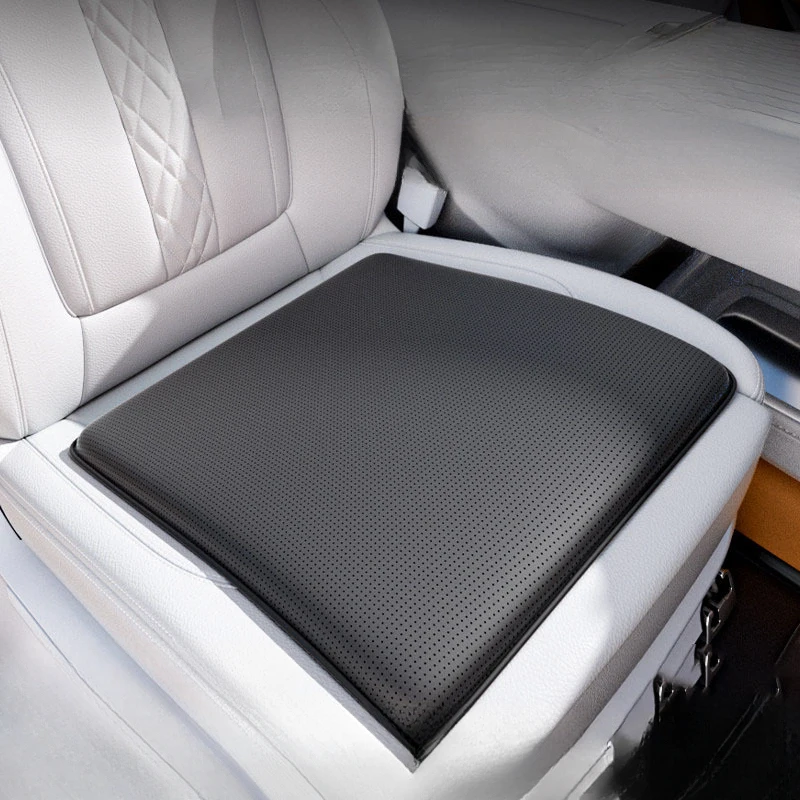 Car Booster Seat Cushion Leather Auto Height Increase Mat Memory Foam Wedge Seat Pad Fatigue Relief Suitable For Driver Interior