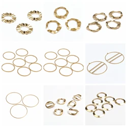Hammered Brass Charms,Ring shaped connector,Findings Accessories For Diy Earrings Necklace Bracelet DIY Making,Jewelry Supplies