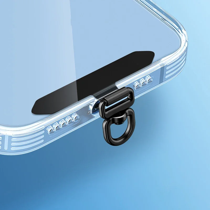 1-5Pcs Metal Phone Lanyard Gasket Patch Anti-lost Anti Fall Mobile Phone Rope Card Clip Ultra Thin Hanging Strap Cord Tab