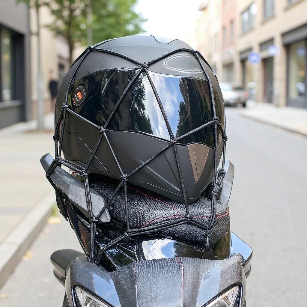 

​ ​ Сумка-чемодан для хранения мотоциклетного шлема — дорожное снаряжение с 6 крючками для топливного бака велосипеда ​ ​