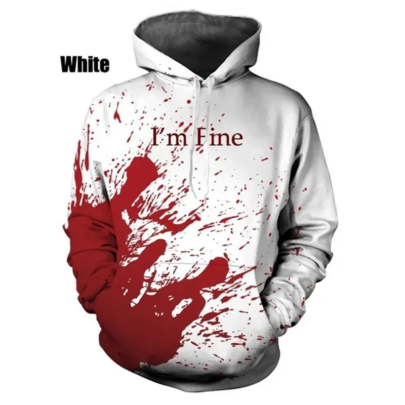 New Fashion MenWomens Halloween Funny 3D Casual Printed Hoodies Horror Bloody Hoodie Tops Cool High Quality Hooded Sweatshirt