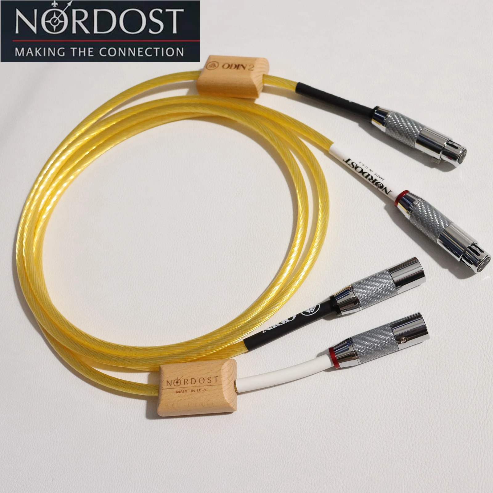 Gold Nordost Odin Balanced Cable 3pin XLR Male to XLR Female  Audio Interconnects Wire Audiophile CD Amplifier mixer Microphone