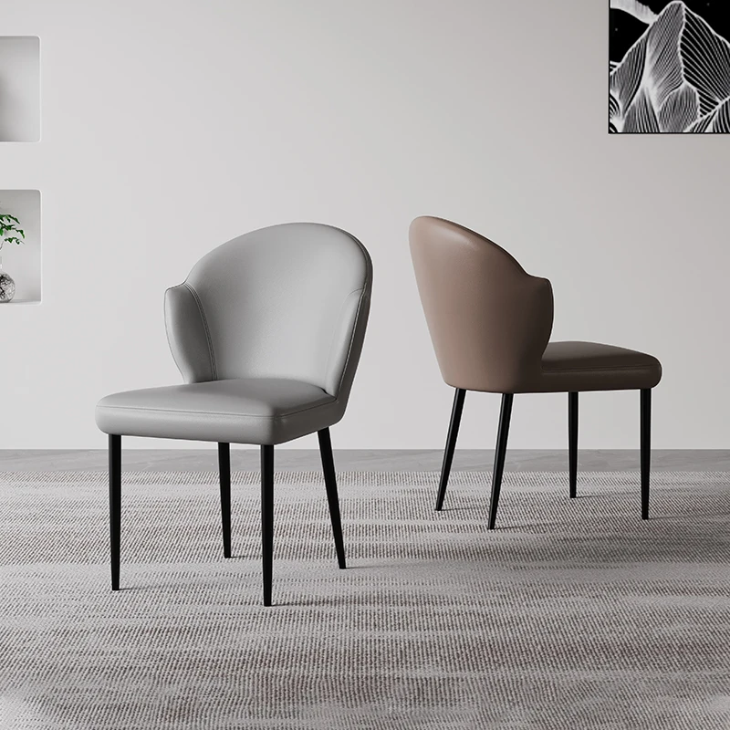 

New Internet celebrity cream style dining table chair Italian light luxury back desk hotel restaurant modern dining chair home