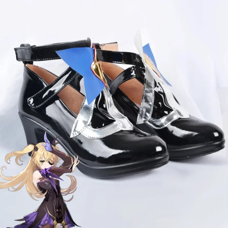 Sandálias Cosplay Anime do jogo Genshinimpact, Sapatos Cos bonitos casuais, Moda de alta plataforma, Genshinimpact Yae Miko Guuji, Muito Feminino