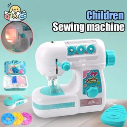 Juguete de máquina de coser de simulación para niños, Mini muebles educativos, diseño de aprendizaje, ropa, adornos creativos, juguetes para niños para niñas