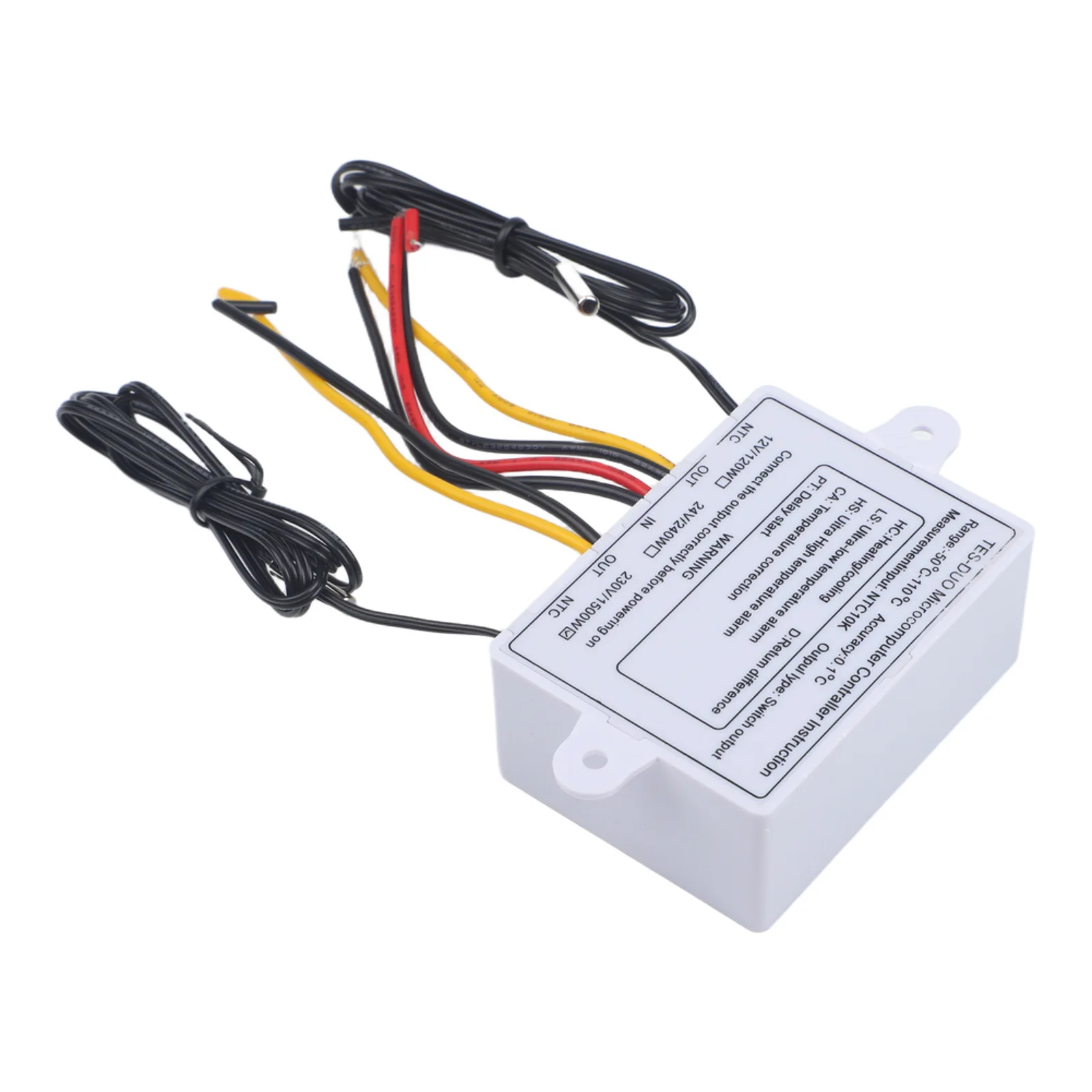 As Shown Digital Thermostat 1500W Load Capacity 1 C Control Accuracy 220V Power Supply For Hobbyists For HVAC Systems